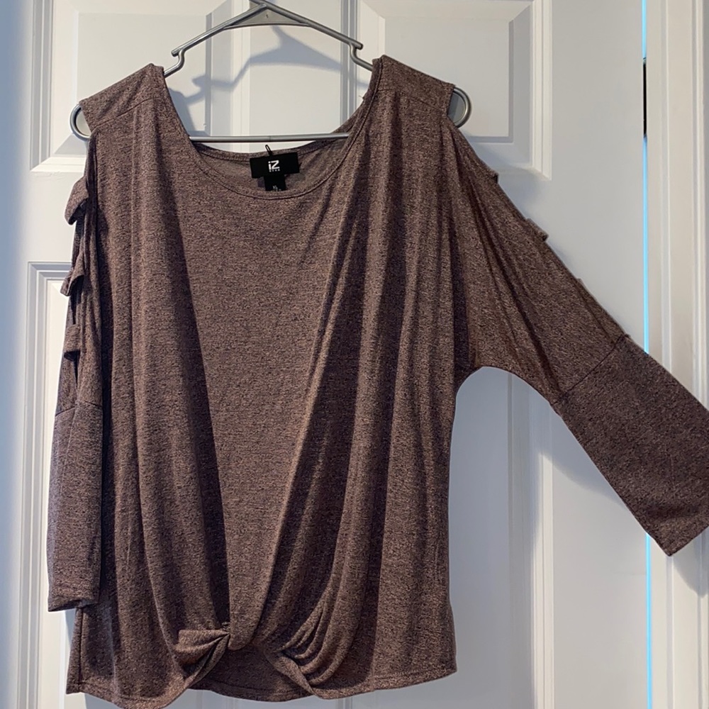 Purple long sleeve with opening on arms